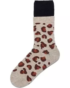Носки HUE Layered Crew and Demi Crew 2-Pack, леопардовый
