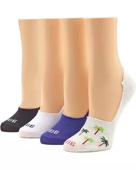 Носки HUE Sneaker Liner 4-Pair Value Pack, цвет Palm Trees Pack