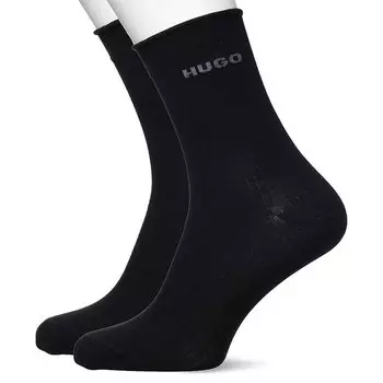 Носки HUGO QS Fine Rib CC W 2 шт, черный