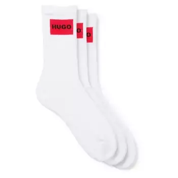Носки HUGO Rib Label 10267340 3 pairs, белый