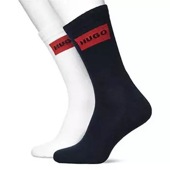 Носки HUGO Rib Label 2 шт, белый
