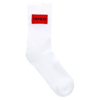 Носки HUGO Rib Label Quarter short 2 шт, белый