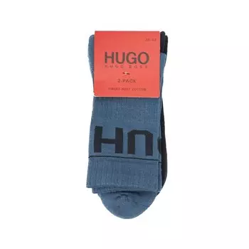 Носки HUGO Rib Logo 2 шт, синий