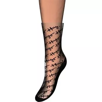 Носки HUGO Rs Monog Transpa W 10257979, черный