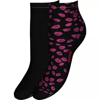 Носки HUGO Sh Allover Lips C, розовый