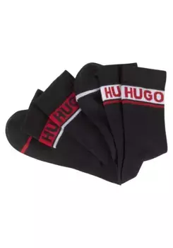 Носки HUGO Underwear (2 шт.) с контрастным логотипом, черный