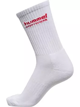 Носки Hummel Lange Hml3 Pack Socks Sportswear, цвет WHITE/TANGO RED