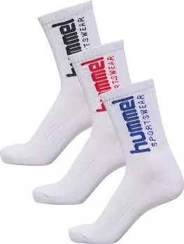 Носки Hummel Lange Hml3 Pack Socks Sportswear Big, белый