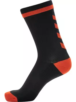 Носки Hummel Niedrige Elite Indoor Sock Low Pa, цвет BLACK/FIESTA