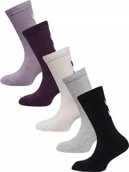 Носки Hummel Socks Make My Day, пятнистый серый/лавандовый/ежевичный/черный