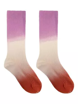 Носки ISABEL MARANT с градиентной ребристой вязкой, розовый