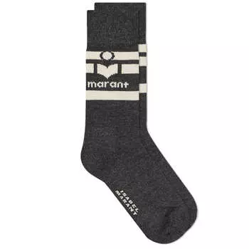 Носки Isabel Marant Viby Wooly, антрацит