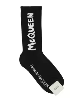 Носки из эластичного хлопка Alexander Mcqueen, черный