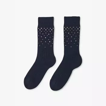 Носки из эластичной резинки, украшенные стразами Sandro, синий