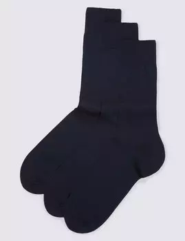 Носки из чистого хлопка, 3 шт. Marks & Spencer