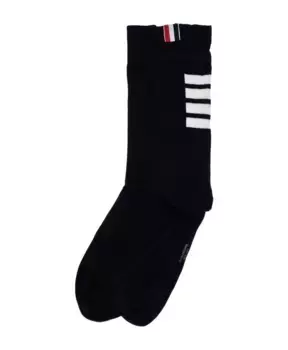 Носки из хлопка с 4 полосками и репсовой лентой. Thom Browne, синий