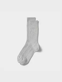 Носки из хлопковой смеси Supima Uniqlo, цвет 03 серый
