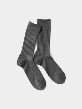 Носки из хлопковой смеси Supima Uniqlo, цвет 08 серый