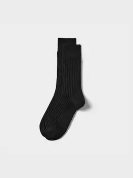 Носки из хлопковой смеси Supima Uniqlo, цвет 09 черный