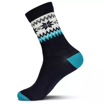 Носки из мериноса Dale Of Norway Myking Socks, цвет Navy/Turquoise/Off White