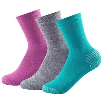 Носки из мериноса Devold Daily Medium Kid Sock 3 Pack, цвет Girl Mix