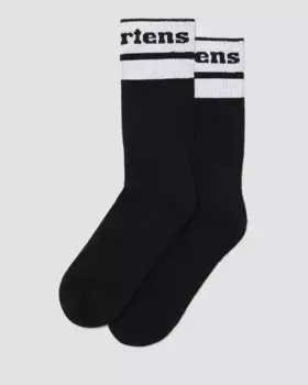 Носки из органического хлопка с логотипом Dr. Martens Athletic Logo, цвет Black+White — Cotton Blend