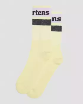 Носки из органического хлопка с логотипом Dr. Martens Athletic Logo, цвет Lemon Yellow — Cotton Blend