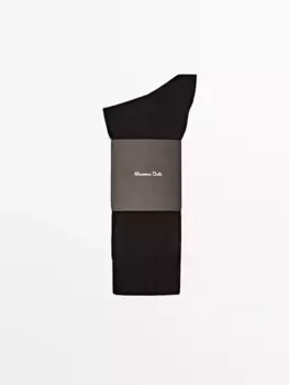 Носки из простой шотландской пряжи Massimo Dutti, черный