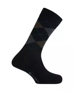 Носки из шерсти и акрила с ромбами Punto Blanco, темно-синий