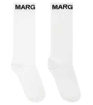 Носки из смесового хлопка MM6 Maison Margiela, белый