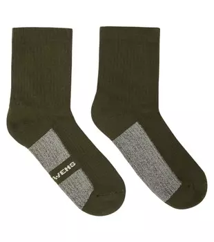 Носки из смесового хлопка Rick Owens, зеленый