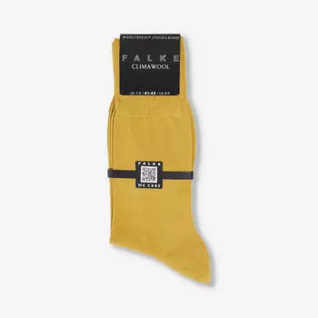 Носки из смесового хлопка с фирменной подошвой Climawool Falke, цвет brass