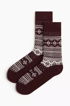 Носки из смесовой шерсти H&M, красный