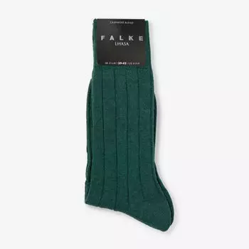 Носки из смесовой ткани в рубчик Lhasa с подъемом до щиколотки Falke, зеленый