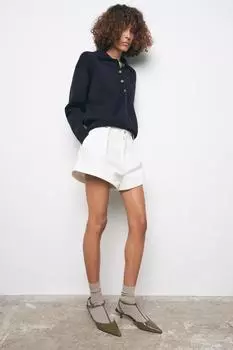 Носки из вискозы в рубчик ZARA, цвет Brown/Taupe