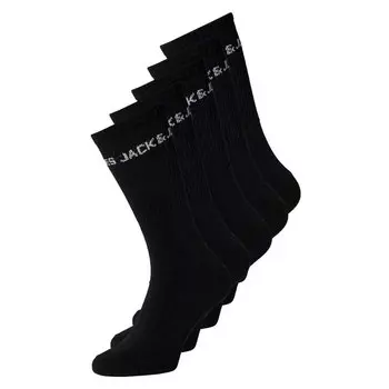 Носки Jack & Jones Basic Logo Tennis 5 шт, черный