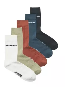 Носки JACK & JONES JACJJSTUDIO, цвет Beige/Blue/Lobster/Black/White