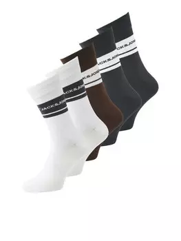Носки JACK & JONES JACRYLAND, цвет Brown/Basalt grey/White