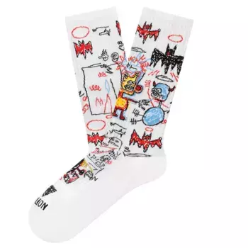 Носки Jimmy Lion Athletic Basquiat Batman long, белый