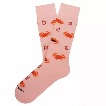 Носки Jimmy Lion Cool Crab crew, розовый