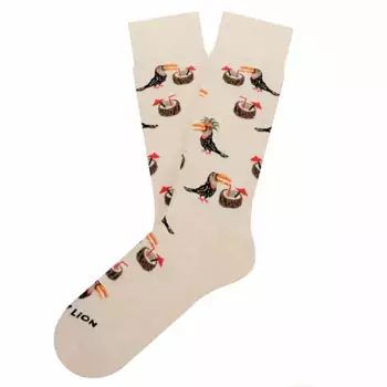 Носки Jimmy Lion Tropical Toucan crew, бежевый