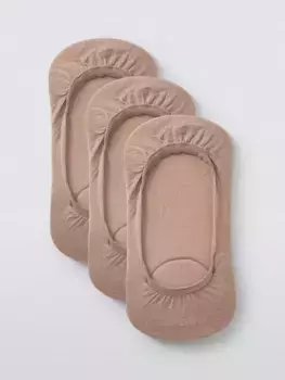 Носки John Lewis Padded Trainer Liner 3 шт, цвет almond