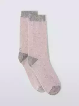 Носки John Lewis Wool Silk Ankle, цвет blush/grey