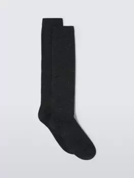 Носки John Lewis Wool Silk Blend Knee High, цвет charcoal