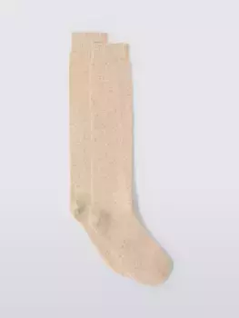 Носки John Lewis Wool Silk Blend Knee High, цвет oatmeal