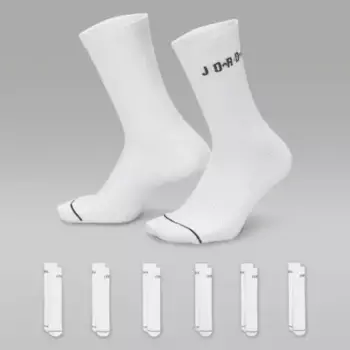 Носки Jordan Everyday Crew (6 шт), цвет White/Gym Red/Black