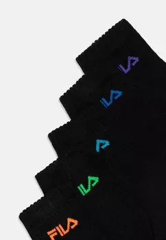 Носки JUNIOR QUARTER MIXED COLORS 5 PACK UNISEX Fila, черный
