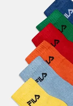 Носки JUNIOR QUARTER MIXED COLORS UNISEX 6 PACK Fila, разноцветный