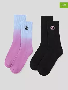 Носки Karl Lagerfeld 2er Set, цвет pink/schwarz