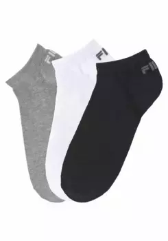 Носки-кеды Fila (3 пары), с вязаным логотипом на пятке, белый